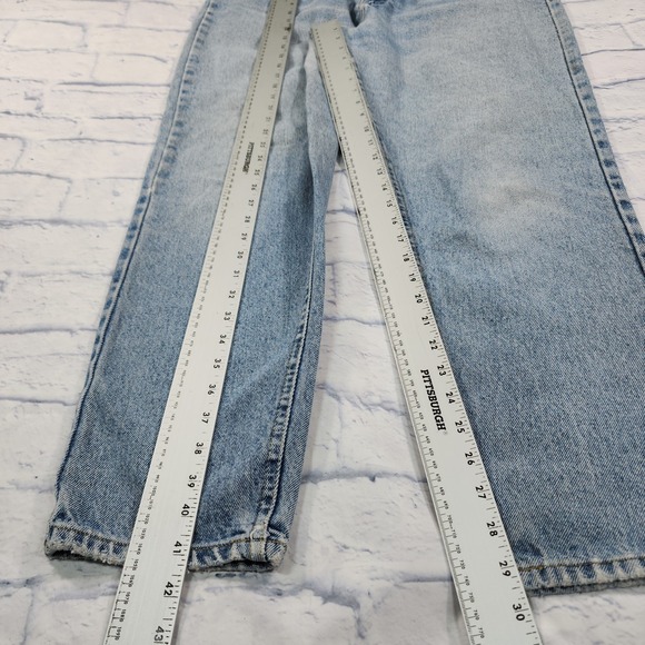 Lee Jeans WOMENS SIZE 16 High Rise Light Wash VINTAGE 90s Baggy MADE USA - Picture 2 of 10